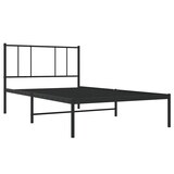 thumbnail of vidaXL Bedframe met hoofdbord metaal zwart 100x190 cm