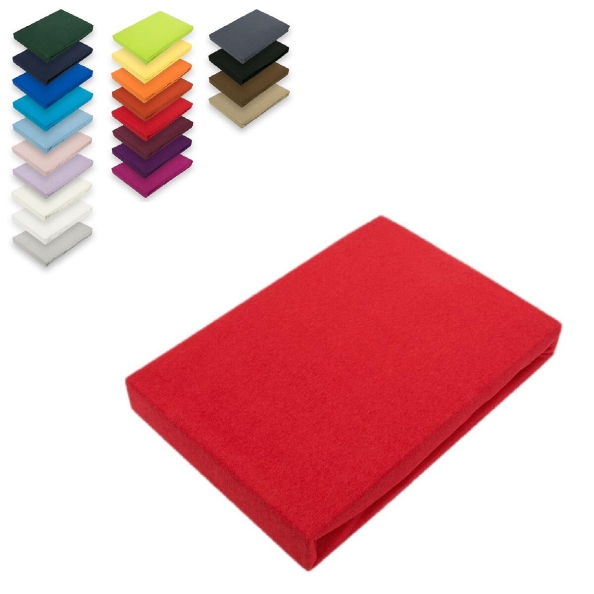 EXKLUSIV HEIMTEXTIL Microfaser Spannbettlaken Rundumgummizug 140 - 160 x 200 cm + 28 cm Rot