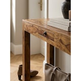 thumbnail of Konsolentisch MUMBAI Massivholz Sheesham Konsole mit 1 Schublade Schreibtisch 120 x 40 cm Landhaus-Stil