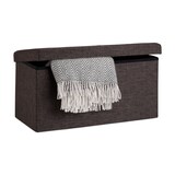thumbnail of Relaxdays Faltbare Sitzbank XL, mit Stauraum, Sitzcube mit Fußablage, Sitzwürfel als Aufbewahrungsbox, 38x76x38cm, braun