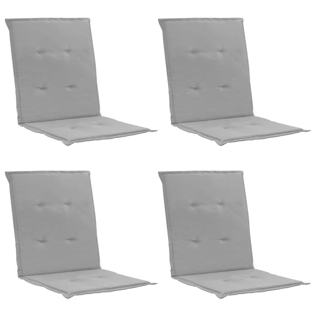 Décoshop26 - Juego de 4 cojines para silla de jardín 100% poliéster impermeable gris 100 x 50 x 3 cm DEC021679
