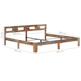 thumbnail of vidaXL Bedframe massief sheeshamhout 200x200 cm