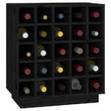 thumbnail of Décoshop26 - Cantinetta per vino fino a 25 bottiglie di vino 55,5 x 34 x 61 cm in legno di pino nero DEC024436