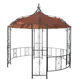 thumbnail of Pergola Almeria, Rundpavillon Garten Pavillon, stabiles Stahl-Gestell Ø 3m ~ terracotta-braun