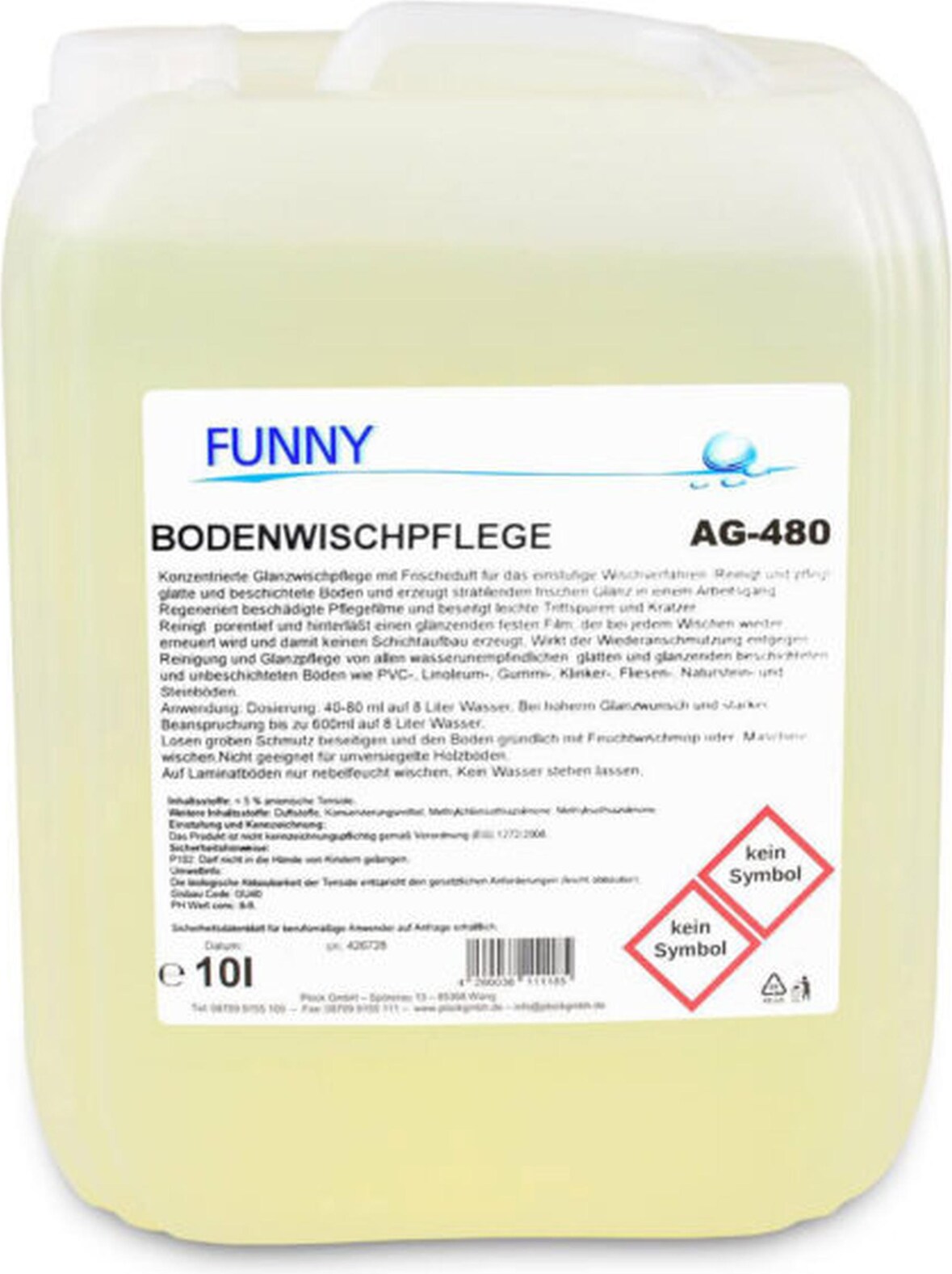 Bodenwischpflege Funny - 2 x 10 L Kanister - Bodenreiniger Konzentrat