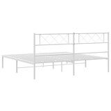 thumbnail of vidaXL Bedframe met hoofdbord metaal wit 193x203 cm