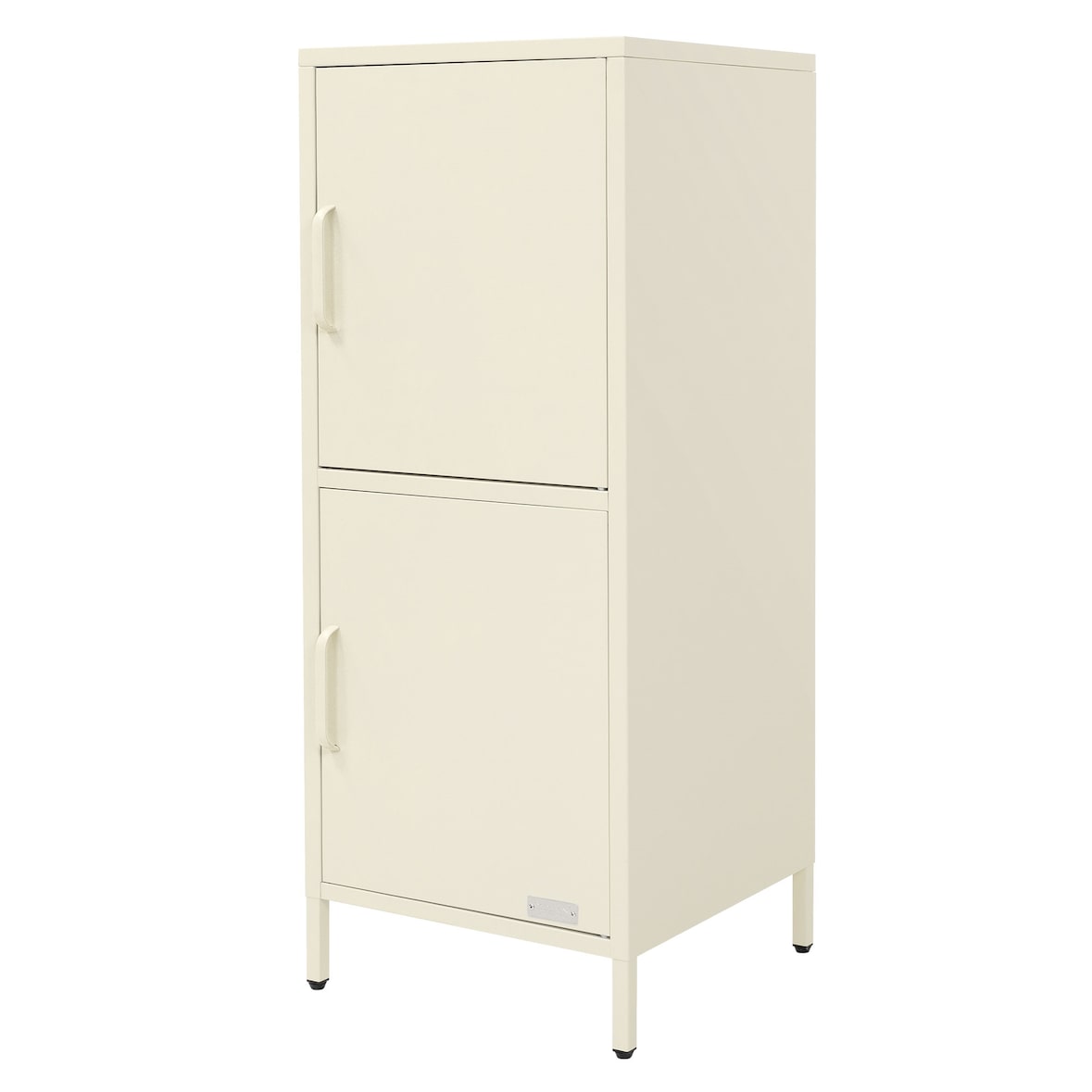 ML-Design Aktenschrank aus Stahl, Creme, 40×101,5×40 cm, Büroschrank mit 2 Türen und verstellbaren Böden