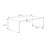 thumbnail of Table basse verre fumé -  Marron Autre Verre Amadeus 110x55 cm