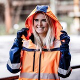 thumbnail of Nitras Warnschutz Softshelljacke | Gr. S | orange | Warnschutzjacke