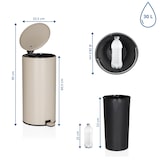 thumbnail of Abfallsammler / Mülleimer CLEAN STEP 2 30L beige hjh OFFICE