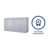 thumbnail of Caseta de jardim metálica FRASER 2 BIKE 1,7 m² – Abrigo de aço galvanizado cinzento para 2 bicicletas, montagem rápida SnapTite e portas duplas