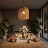thumbnail of Lumisky Lampenkap alleen, hangend, bohemien, hoogte 31 cm Polyrotan Beige