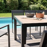 thumbnail of Set aus Gartentisch und 10 Sitzgelegenheiten aus Aluminium und Keramik