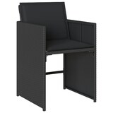 thumbnail of vidaXL 9-tlg. Garten-Essgruppe mit Kissen Schwarz Poly Rattan