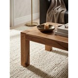 thumbnail of Rustikaler Couchtisch `Nako`: Akazienholz, quadratisch, handgefertigt, pflegeleicht. Beige, 110x60x40 cm | Kadima Design