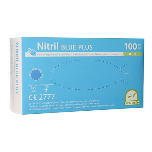 Medi-Inn® 100 "Medi-Inn®" Handschuhe, Nitril puderfrei "Blue Plus" blau Größe L