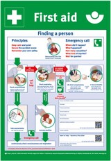 thumbnail of Dreifke® Schild | Erste Hilfe Aushang, englisch, DGUV Information 204-005, Aluminium, 395x575mm