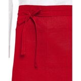 thumbnail of ROME - Medium Length Bistro Apron with Pocket: One Size / Red