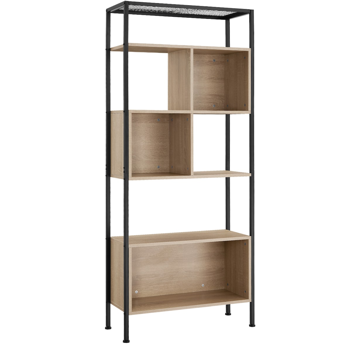 tectake Estante Hastings 75x31x170,5cm  Madeira Industrial Clara, Carvalho Sonoma