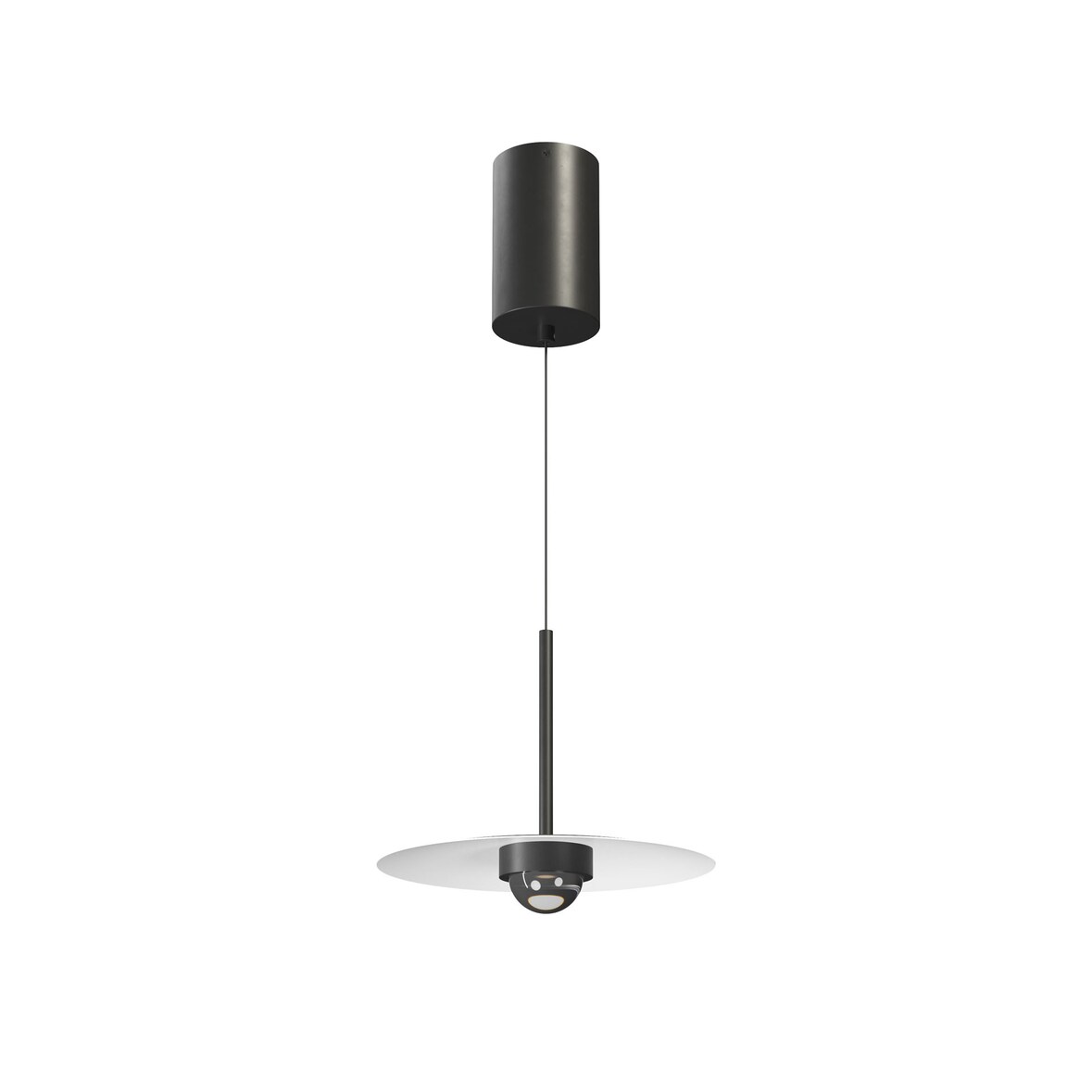 Luminária pendente MINI HAT SURFACE 8W 3000K Ângulo de feixe de 70° Cor preta fosca - Design moderno e elegante para interiores - Beneito & Faure