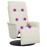 thumbnail of vidaXL Massagesessel mit Fußteil Creme Kunstleder