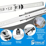 thumbnail of Schubladenschienen 20 STÜCK VOLLAUSZUG Rollenauszug Teleskopschiene Schubladenauszug H 45 L 700 mm