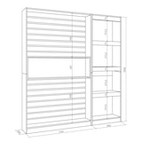 thumbnail of Libreria scaffale, Scaffali in legno a ripiani, 170x25x186cm, Soggiorno - Ufficio, Camino elettrico, Stile moderno, Rovere e nero _ 82_2