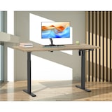 thumbnail of VCM Schreibtisch Lona Schwarz / Sonoma-Eiche H. 71-120 x B. 140 x T. 50 cm