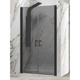 thumbnail of Porta Doccia Saloon Fumè Profili Neri H200 6mm - 115 cm