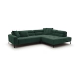 thumbnail of KAWOLA Sofa OHIO Ecksofa Feincord grün mit motorischem Sitzvorzug Recamiere rechts