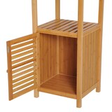 thumbnail of Estantería de Bambú para Baño Armario Alto Librería Organizador 4 Nivel 1 Puerta 33x36,5x140 cm
