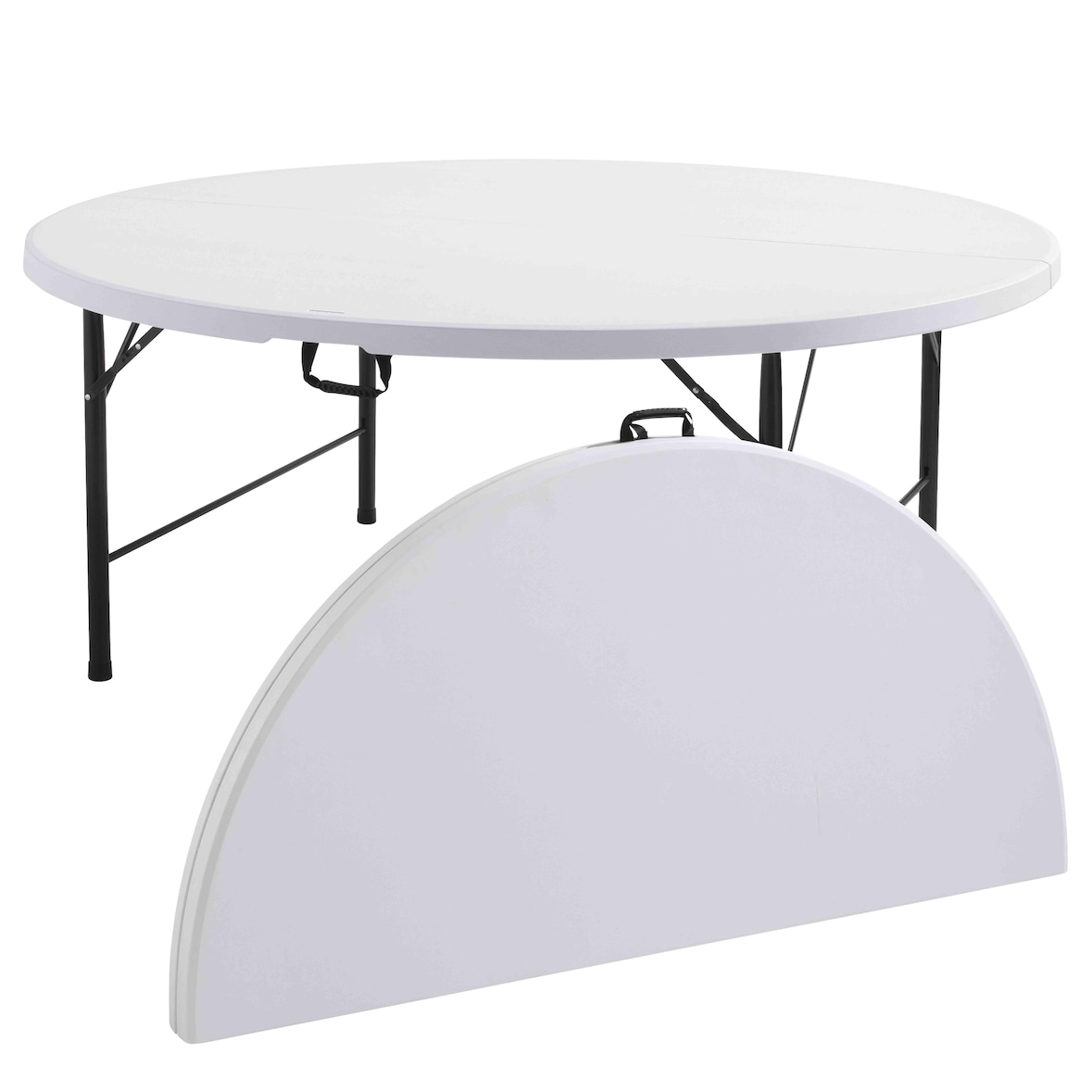 Lot de 10 tables rondes pliantes 180cm