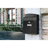 thumbnail of ARREGUI Compact E5734 Caixa de correio exterior em aço tamanho S (DIN A5 Mail), caixa de correio pequena, resistente à chuva, fácil de instalar, preta