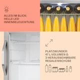 thumbnail of Beersafe L Crystal White Kühlschrank 47 Ltr 2 Böden Glastür Edelstahl Weiß