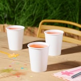 thumbnail of 200 Stk. Heiß- und Kaltgetränkebecher to Go weiß, Pappe beschichtet, 8oz., 200 ml - 200 Stück