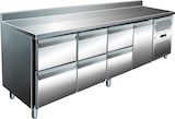 thumbnail of Gastro Edelstahl Kühltisch Kühltheke 1 Tür / 6 Schubladen 616 L -2/+8°C Aufkantung