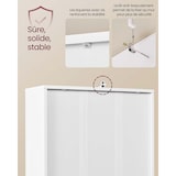 thumbnail of Helloshop26 - Bibliothèque étagère haute sur 6 niveaux avec porte meuble de rangement ouvert 24 x 60 x 175 cm pour salon bureau 12_0005285