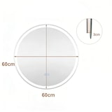thumbnail of COSTWAY LED-Badezimmerspiegel mit Beleuchtung, 60 cm runder beschlagfreier Badezimmerspiegel (rund)