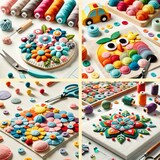 thumbnail of Fieltro para Manualidades, Fieltro de Colores, Suave y Flexible, 40x60cm - m-office (blanco, 40 uds)