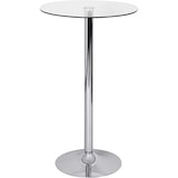 thumbnail of MF - Mesa Alta Redonda Modelo BERNIE (SU) - Estructura de Cromada, Tapa de Cristal Templado 60 cms de Diámetro