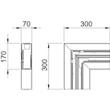 thumbnail of OBO Bettermann Flachwinkel GKH-F70170RW 6114340