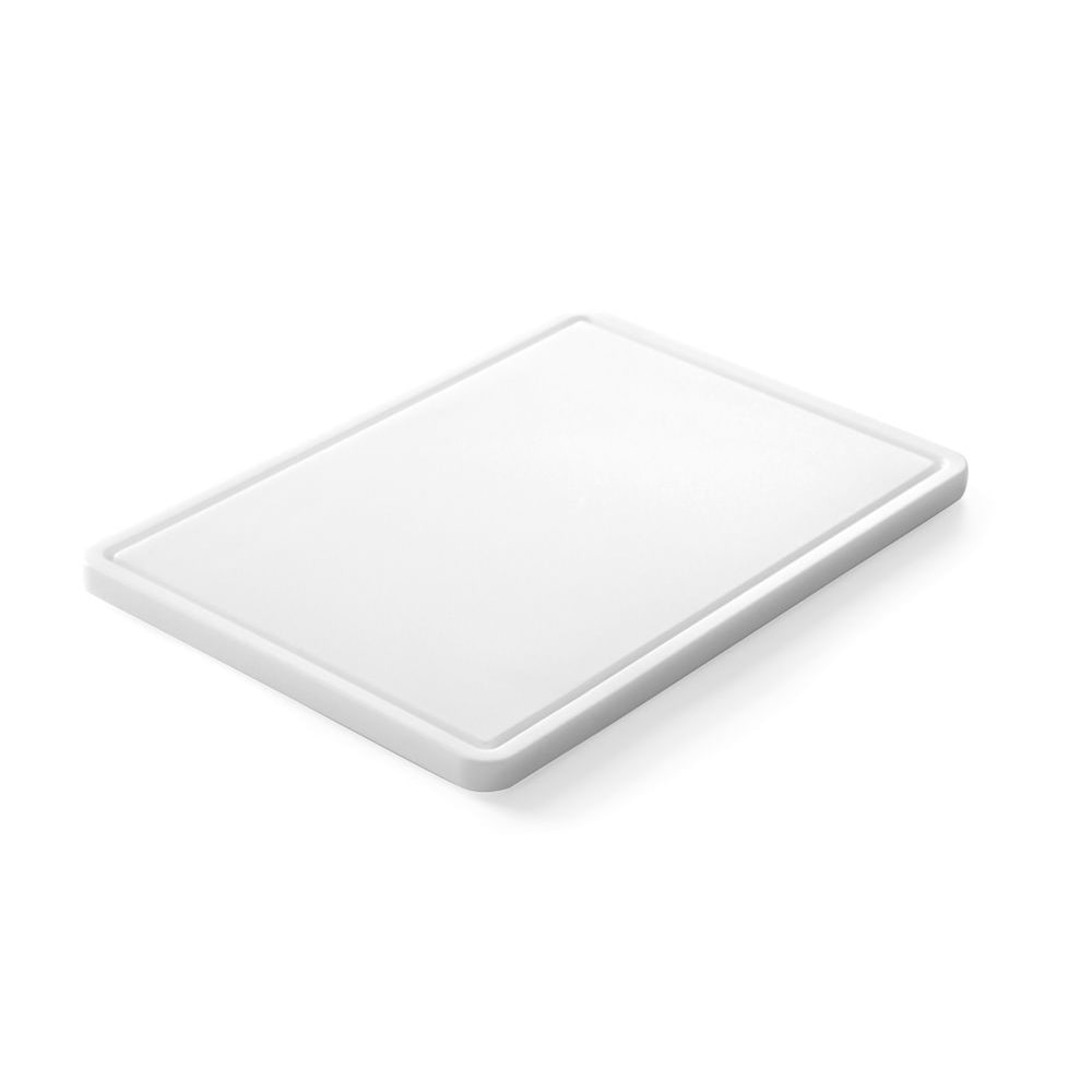 HENDI Snijplank met groef, Wit, 355x250x(H)15mm
