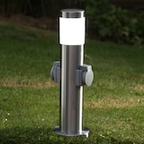 thumbnail of Außenleuchte mit 2 Steckdosen Edelstahl Steckdosenverteiler wasserfest