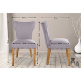 thumbnail of Lot de 2 chaises de salle à manger Zadar tissu Gris/Antique clair