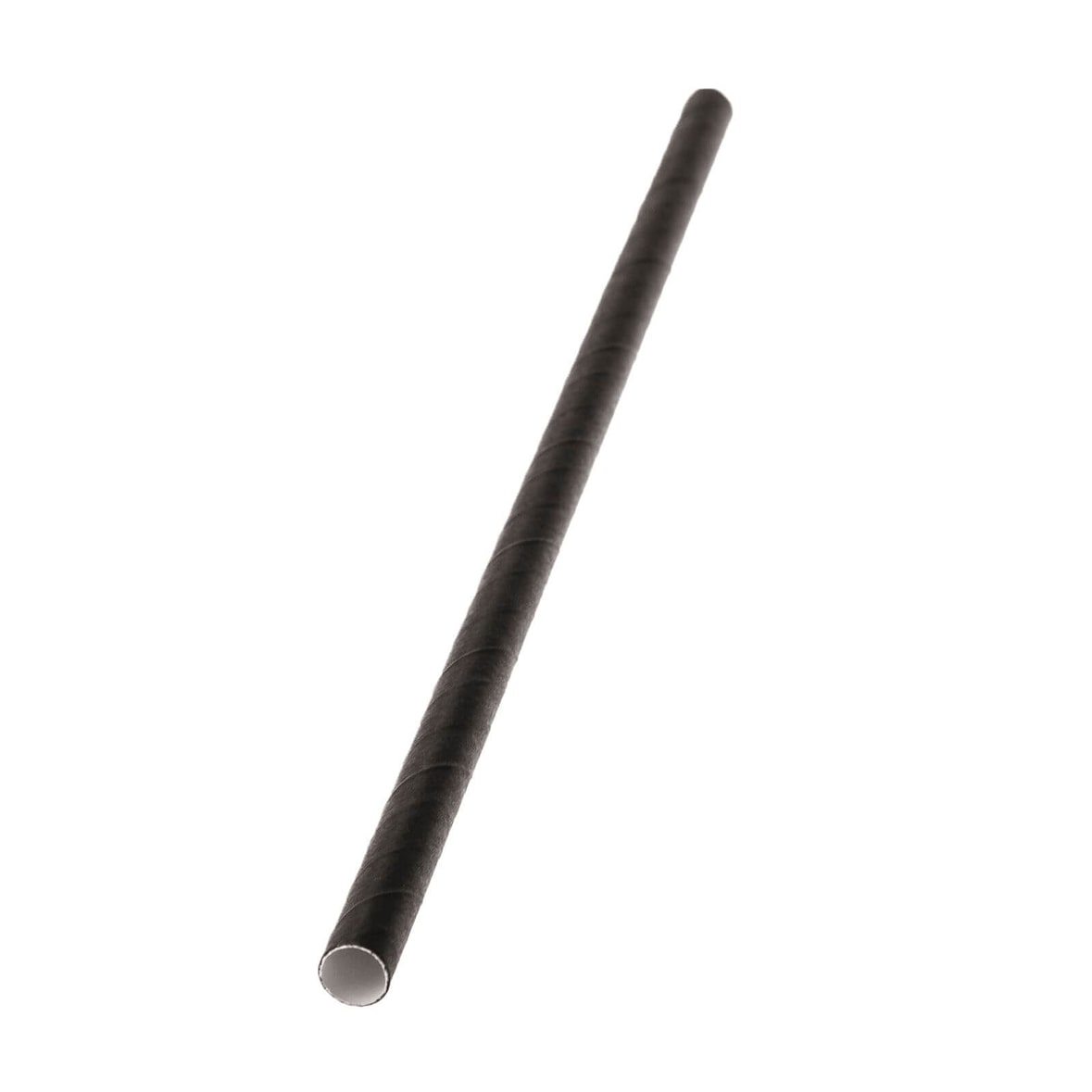 3500x Papier-Trinkhalme, schwarz, 250x8mm, 3-lagig