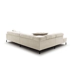 thumbnail of KAWOLA Sofá OHIO Sofá esquinero pana fina blanco con extensión de asiento motorizada Recamiere izquierda