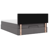 thumbnail of vidaXL Ottoman-Bett mit Matratzen & LEDs Grau 140x190 cm Kunstleder