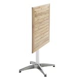 thumbnail of Aluminium- und Holztisch quadratisch und neigbare Tischplatte 70 x 70 x 70 cm - Oviala