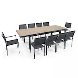 thumbnail of Table de jardin 8 chaises et 2 fauteuils en aluminium et céramique