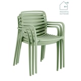 thumbnail of METRO PROFESSIONAL Silla apilable con reposabrazos Gastro Elaria, plástico, verde aguacate